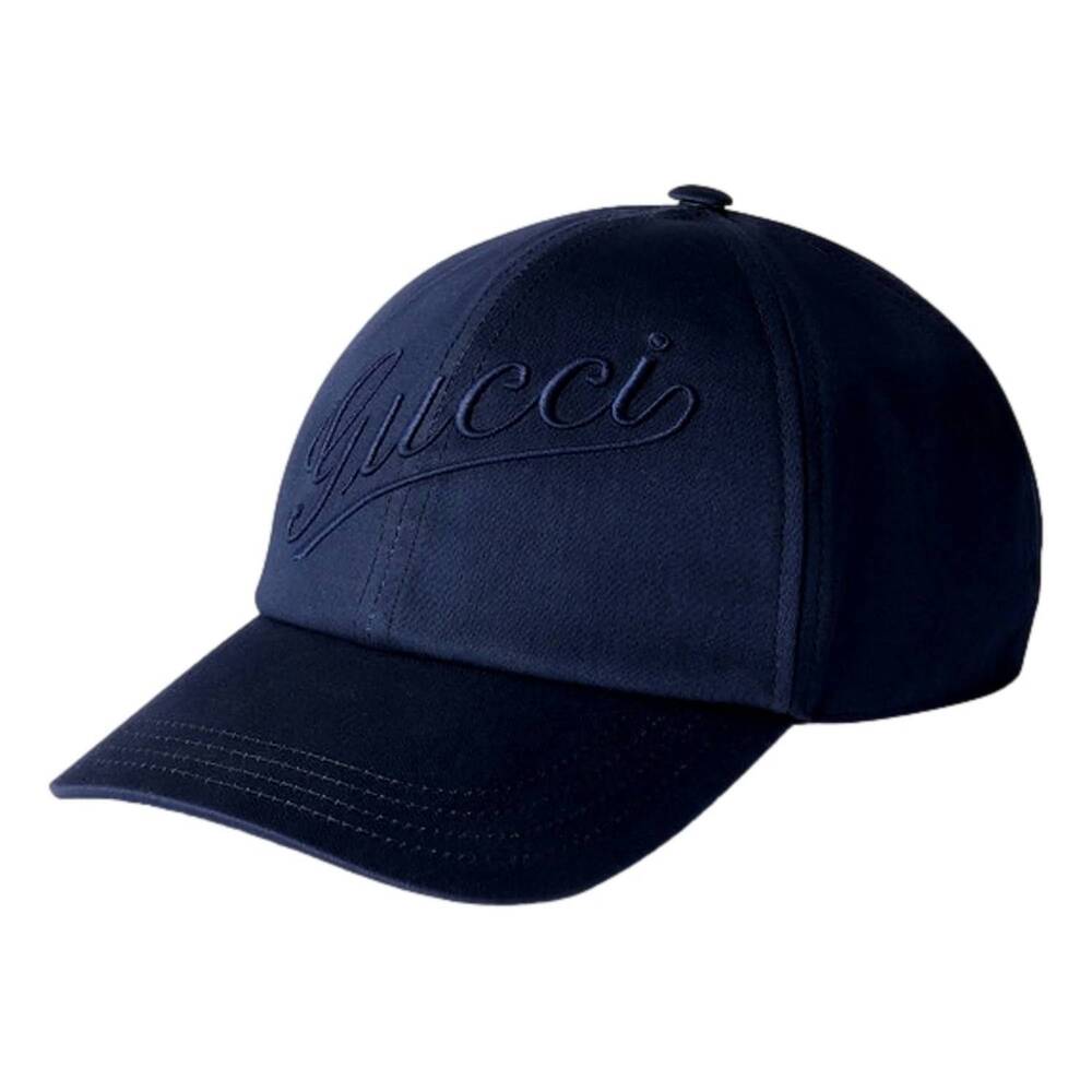 NEW GUCCI unisex baseball hat with embroidery in navy